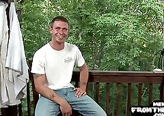 Tattooed southern stud solo wanking cock