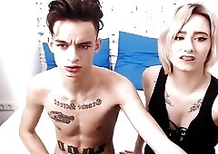 Teen amateur cute russian couple blowjob