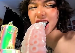 Homemade amateur webcam blowjob