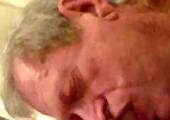 Grandpa sucks and swallows Trucker cum 3