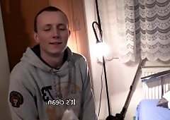 Debt Dandy: Young Czech twink gay masturbation indoors