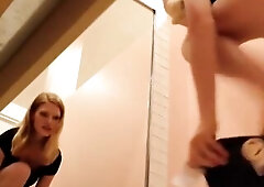 Voyeur had a sneaky angle of spying into the cabin where this sexy mother i'd like to fuck was changing her clothing and this guy saw 2 things. 1