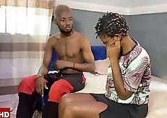 Nice-looking ebony Nigerian beauty gets her cunt screwed by her neighbour