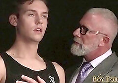 Submissive youth enjoys anal domination