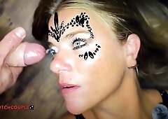 Dutch Cumslut Likes Cum in Eyes!?????