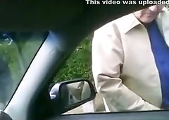 Voyeur on public bog with increase in action