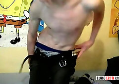 Youngster Jesse Andrews Faps Off His Xxl Rigid Wood After Class