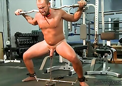 Pumped Jessie Balboa Enduring The Weights From His Cock