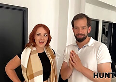 Hunt4k. red haired freckled stunner is hardcore in front of her bf