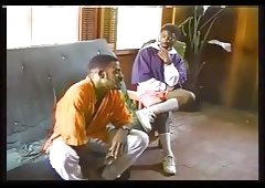 Ebony with big cock drills his bf