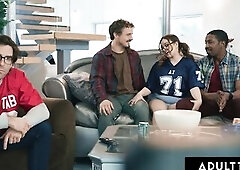 Hawt Honey Has Sneaky Sex With two Chaps