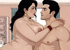 This clip shows sexy wife is having sex with her spouse animation episode with English audio