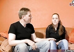 German Teen Angel Next Door At Real 1St Casting With Stranger