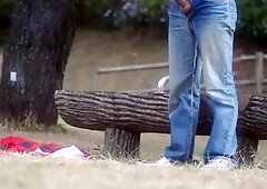 A young gay having a good wank in public 7