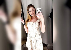 fascinating shelly teen transsexual feeling hot in the changing room