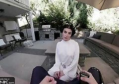 VR Conk: Sexy Brunette hair Princess Gives a Unfathomable Oral and Screws Hard in Star Wars Cosplay Porn