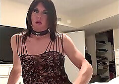 Black bodystocking slut