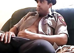 Cop needs to relax so he summons a horny call boy