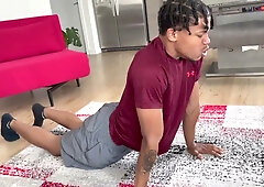 Valerie Kay the Latina beauty rides Lil D and takes his load in her mouth