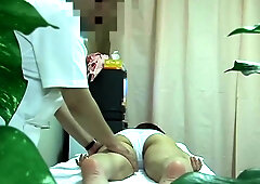 Japanese massaged and required to stretched nub on