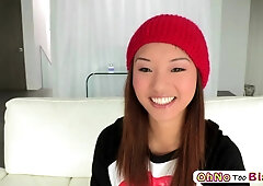 Alina Li pummeled by a super huge cock and gets messy facial