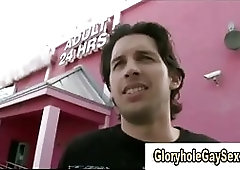 Straight guy tricked at gay gloryhole