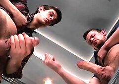 HotHouse - Nice and hairy college guy Kurtis Wolfe quick masturbating in bar