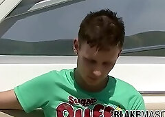 Twink Loves Wanking Solo on a Boat far from Shore indie