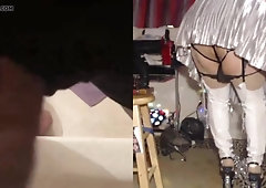 Pulling down my QOS undies to taunt my DARK-HUED BULL.