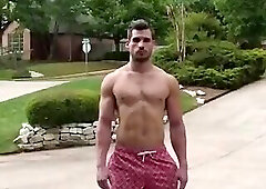 Straight baited hunk tries assplay for the first time (Hunter Hobbs)