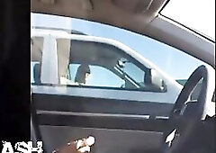 Car Dickflash for Golden-Haired Mother I'd Like To Fuck and Teen