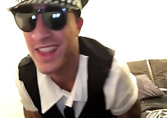 Hot Tattooed British Stud Jerks Off