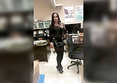 Naughty Xdresser pleases herself awaiting for grindr dad- Crossdressing sissy CD femboy fuckslut