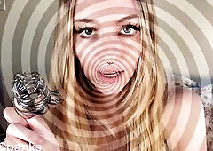 Mesmerizing Chastity Affirmations Lucy Spanks Golden-haired Femdom POV
