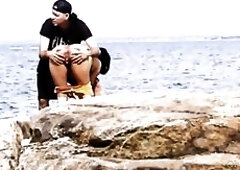 EXPOSED BEACH Minah Khali Black Public Exhibitionist Wife Reality Guess What Beach This Is