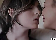 Gorgeous trans babe fucks the pussy of her crush bestfriend