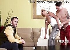 Breasty Blond Step MAMMA Gives Herself Sexually To Youthful Step Son During the time that Cucked Step Daddy Watches