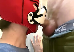 Puppy Boy Sucks Deepthroat Big Cock And Cumshot On Face