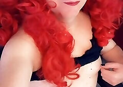 Pantyluvn sissy caged clitty and titty play