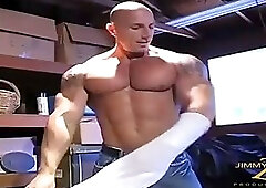 Johnny Cruise In A Warehouse Stripping And Then Flexing and Posing