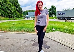 In the midst of a motorway parking lot, this guy suddenly speaks to me – self-confidently, directly and somehow exactly my sort. His manner just now