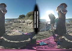 Cheri Josie Poppy Early Spring Nude Beach On A Cold Vacation Day