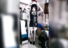 Kigurumi Rory Hawt Latex Costume Drilled in Underware