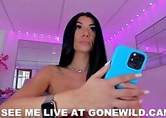Asian Babe Dildo Tease Live