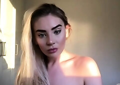 Lovely Blonde With Tight Pussy Masturbate Solo