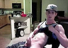 Jerking His Cock In His Apartment