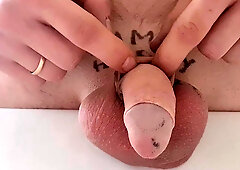 Salami and plums poking, washing and peeing games