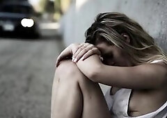 Dirty dude fucking a hot blonde homeless teen Aubrey Sinclair roughly