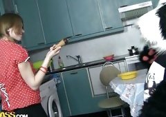 Chick Goes Naughty In The Kitchen