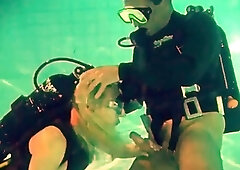 German MILF enjoys wet and wild underwater sex session